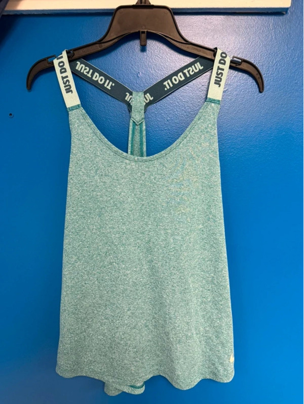 Nike Dri-FIT Teal Just Do It Elastic Strap Tank Top - Women's Size Small